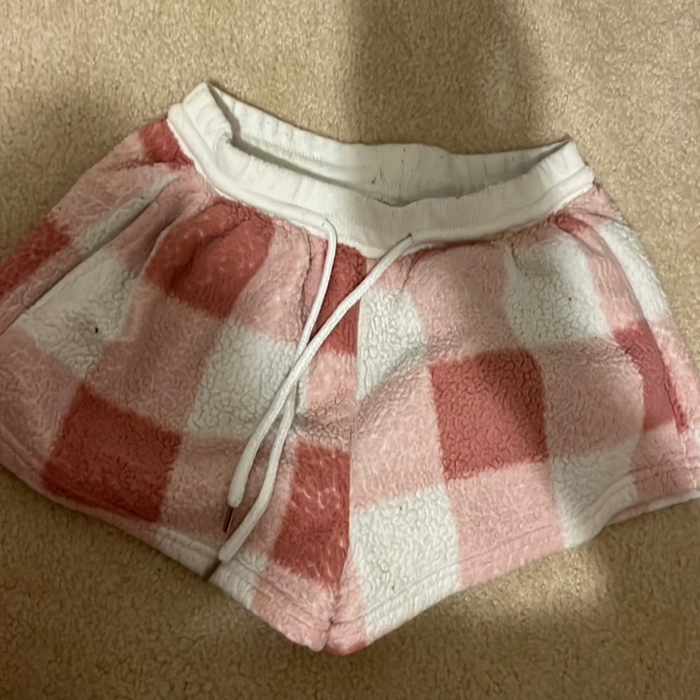 Forever 21 pink checkerboard sleep shorts